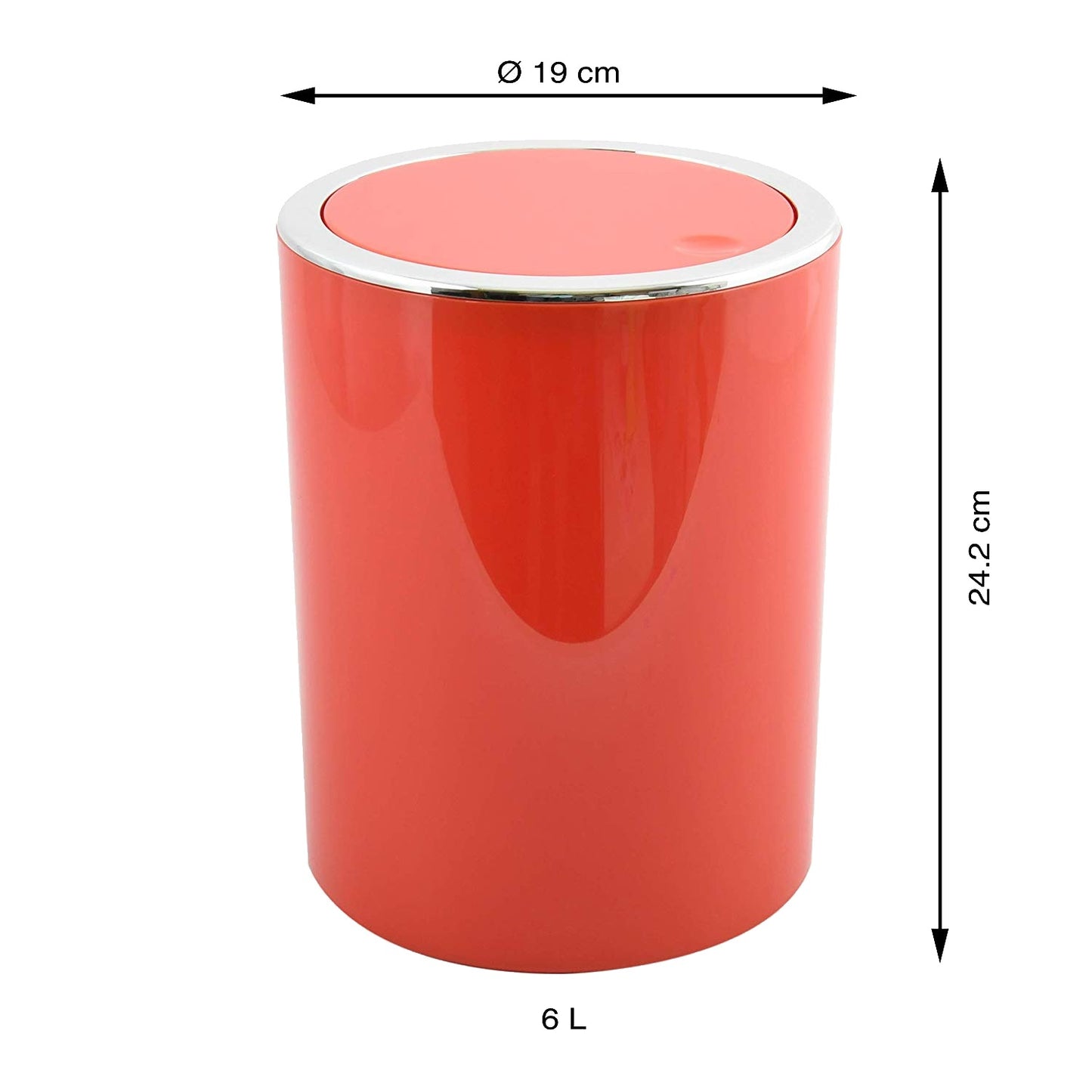 Cubo De Basura As Kamaka 6l Rojo_3