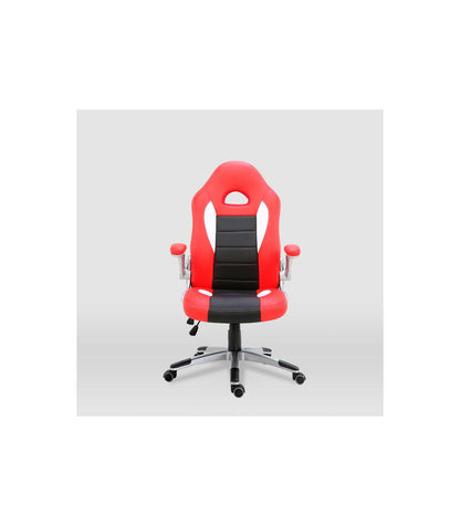 Silla De Escritorio Victoria En Rojo Y Negro. Alto: 112-120, Ancho: 70, Fondo: 51_0