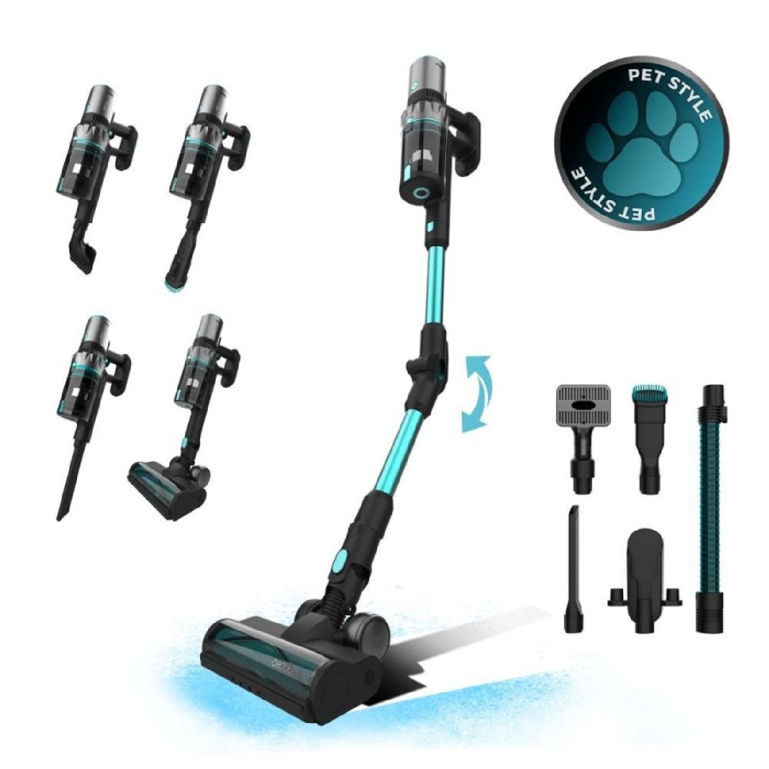 Cecotec Aspirador Vertical Bldc Conga Rockstar 2500 Thunder Pet Flex_0