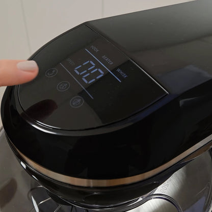 Batidora Amasadora Repostería Profesional Cocina Orbital 5l, 6 Velocidades + Pulso Pantalla Led, Briebe, Km1164, Negro