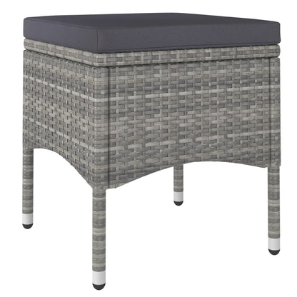 Vidaxl Set De Comedor Jardín 5 Pzas Ratán Sintético Madera Acacia Gris_5