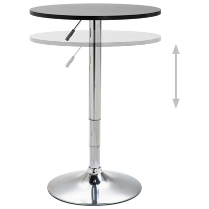 Mesa Alta De Cocina Mdf Negro Ø60 Cm_0