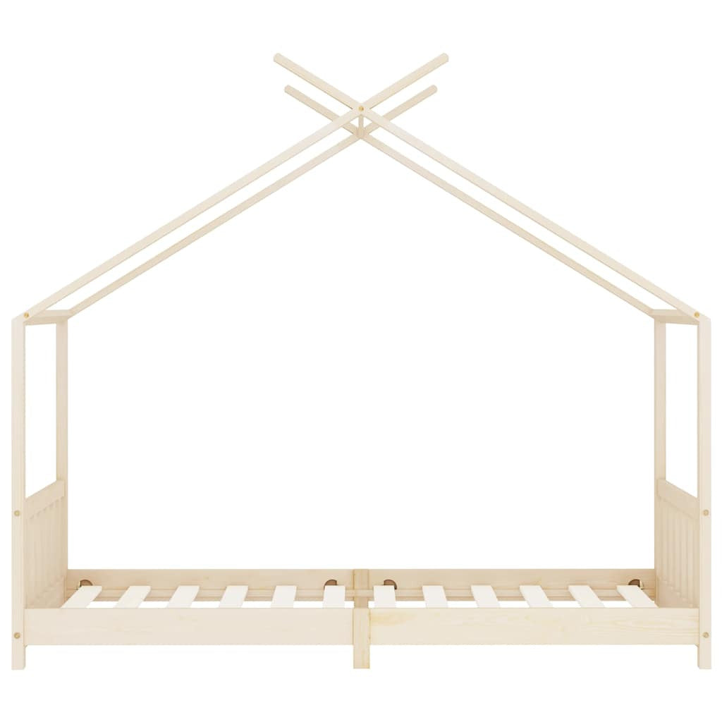 Vidaxl Estructura De Cama Infantil De Madera Maciza De Pino 90x200 Cm_3