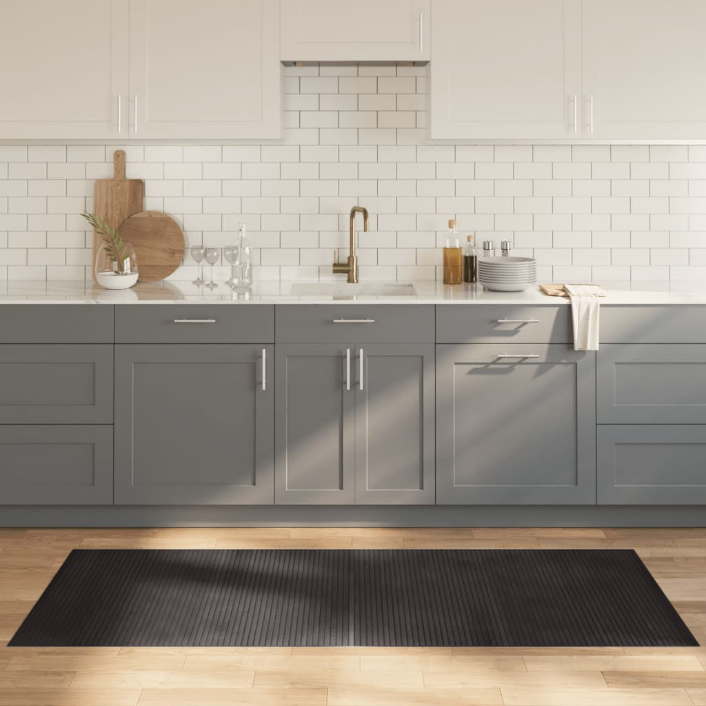 Vidaxl Alfombra Rectangular Bambú Marrón Oscuro 80x200 Cm_1