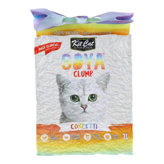 Kit Cat Arena Eco SoyaClump - Confetti 7 L Arena para gatos