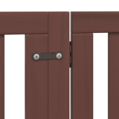 Vidaxl Puerta De Perros Plegable 12 Paneles Madera Álamo Marrón 960 Cm_5
