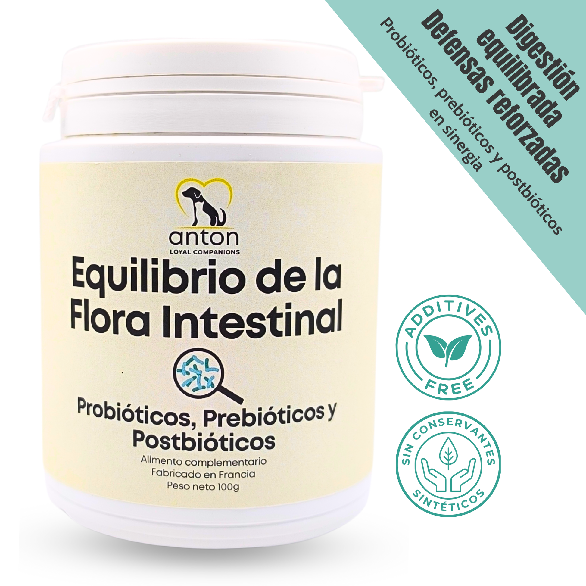 Suplemento natural para el equilibrio de la flora intestinal de perros y gatos – 100 g_0