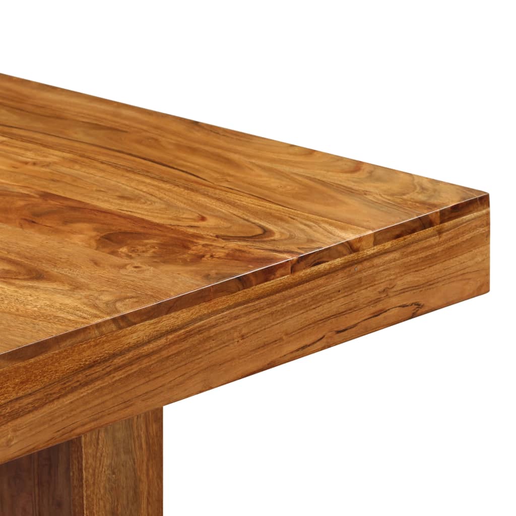 Mesa De Comedor De Madera Maciza De Acacia 180x90x75 Cm_3