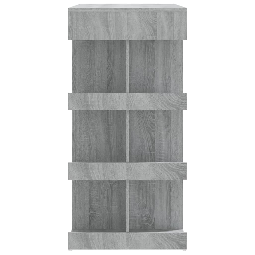 Mesa Bar Estante Almacenaje Gris Sonoma 100x50x101,5 Cm_4
