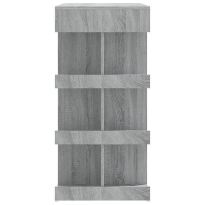 Mesa Bar Estante Almacenaje Gris Sonoma 100x50x101,5 Cm_4