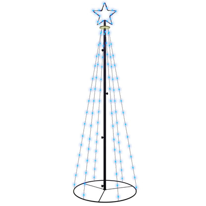 Vidaxl Árbol De Navidad Cónico 108 Led Azul 70x180 Cm_0
