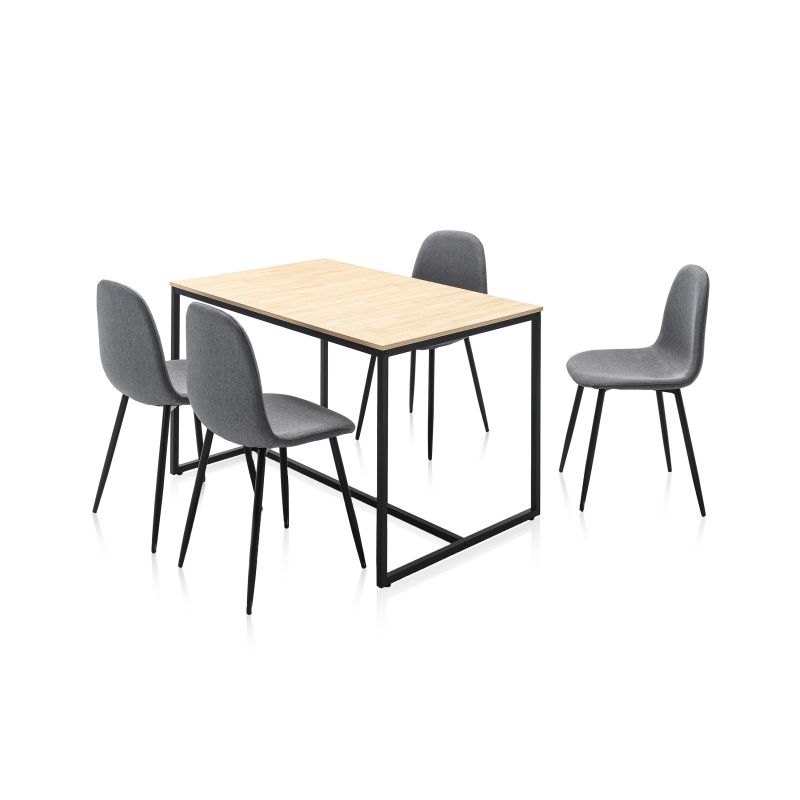 Pack 4 Sillas De Comedor Hall Tapizado, Gris, 54,5 X 84 X 44,5_3