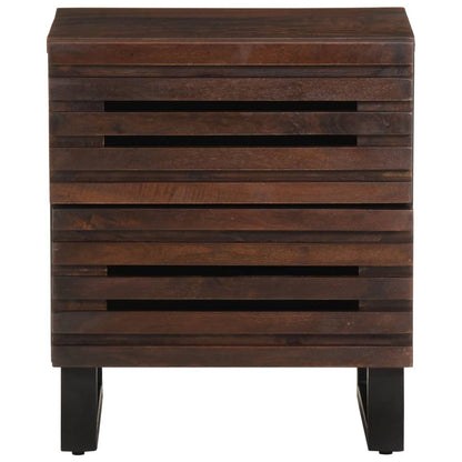 Mesita De Noche De Madera Maciza De Mango 40x34x46 Cm_1