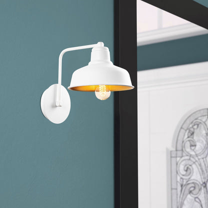 Aplique De Pared, Metal , Blanco, 19x27x24, Casquillo E 27 Max 40 W_5