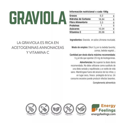 Graviola deshidratada en polvo Energy Feelings 150 g