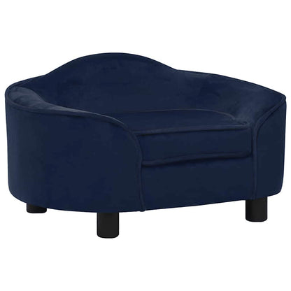 Vidaxl Sofá Para Perros Felpa Azul 67x47x36 Cm_0