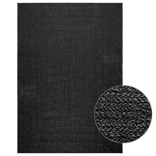 Vidaxl Alfombra Zizur Apariencia Yute Interior Exterior Antracita_0
