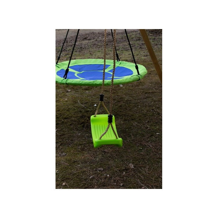 Columpio Triple De Madera Cuadrada Masgames Akina Xl.