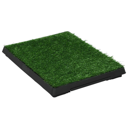 Vidaxl Inodoro Mascotas Con Bandeja Césped Artificial Verde 63x50x7 Cm_0