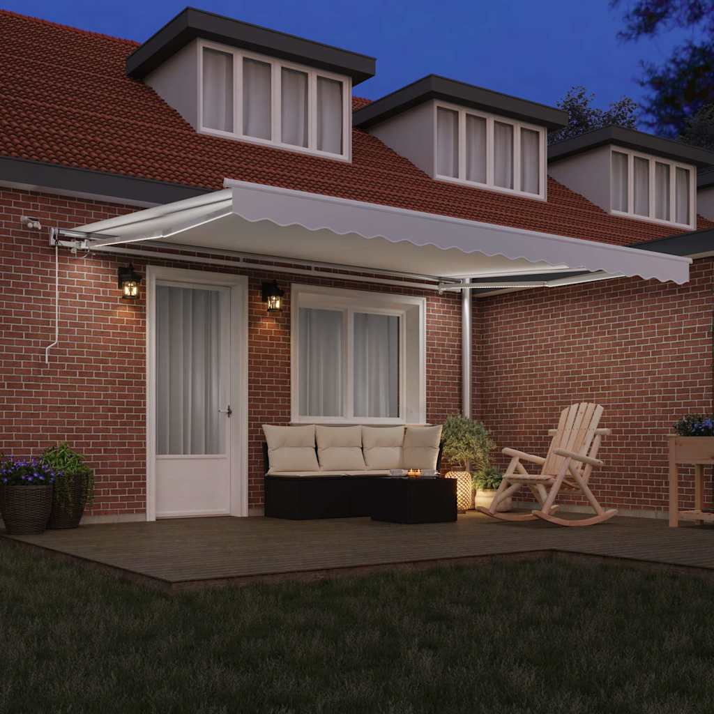 Toldo Retráctil Blanco 450 X 350 Cm Poliéster_2