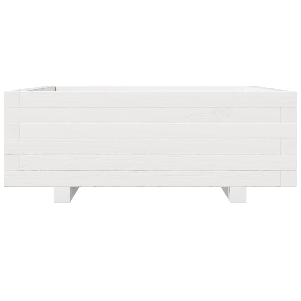 Jardinera De Madera Maciza De Pino Blanco 70x70x26,5 Cm_4
