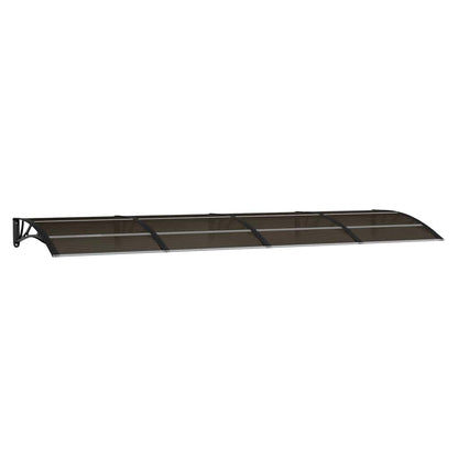 Marquesina Para Puerta De Policarbonato Negra, 350 X 100 Cm_0