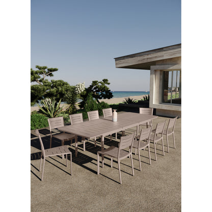 Inari Mesa De Jardín Extensible Rectangular De Aluminio Para 10 Personas Taupe 240x100xh75cm- Mobiliario De Jardín_3