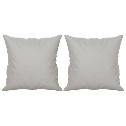 Vidaxl Cojines Decorativos 2 Uds Tela Microfibra Gris Claro 40x40 Cm_0