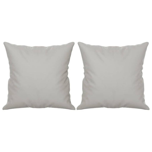 Vidaxl Cojines Decorativos 2 Uds Tela Microfibra Gris Claro 40x40 Cm_0