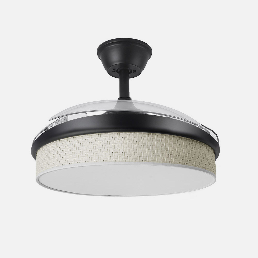 Ventilador Dc Moda 72w Negro/caã±izo Blanco 108d 3aspas 7200lm 3000k,4000k,6000k Remoto+memoria+temporizador_2