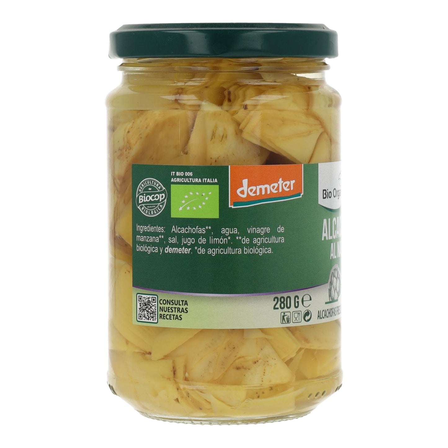 Alcachofas al Natural Demeter Bio Organica Italia 280 gr