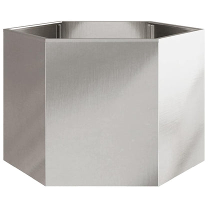 Jardinera Hexagonal Acero Inoxidable 69x60x45 Cm_0