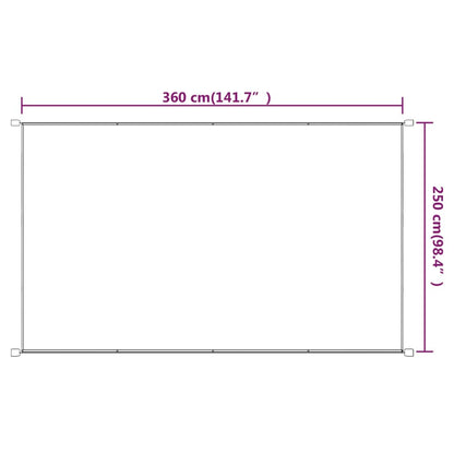 Vidaxl Toldo Vertical Tela Oxford Gris Taupé 250x360 Cm_2