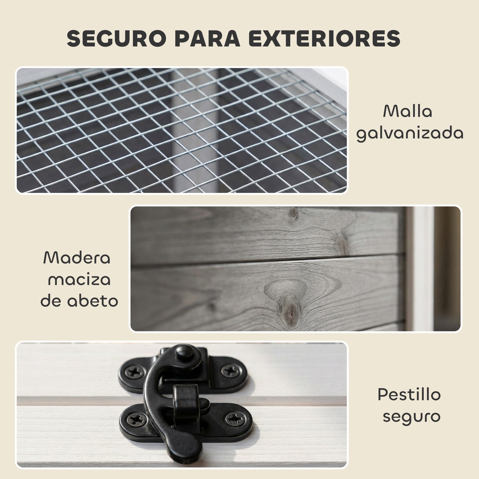 Pawhut Casa Para Tortugas De Madera Con Ventana Transparente Techo Abatible Gris_5