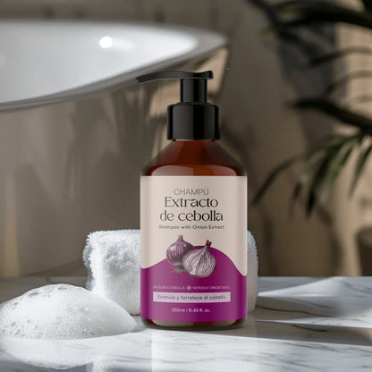 QKnatur - Champú Anticaída Con Extracto De Cebolla Roja 250 Ml. Para Fortalecer El Cabello Y Estimular Su Crecimiento_1