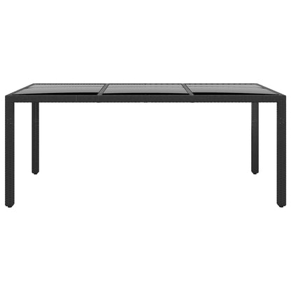 Vidaxl Set De Comedor De Jardín 7 Pzas Ratán Sintético Vidrio Negro_5