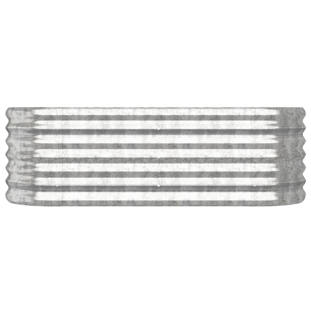 Jardinera De Acero Galvanizado Plateado 114x40x68 Cm_2