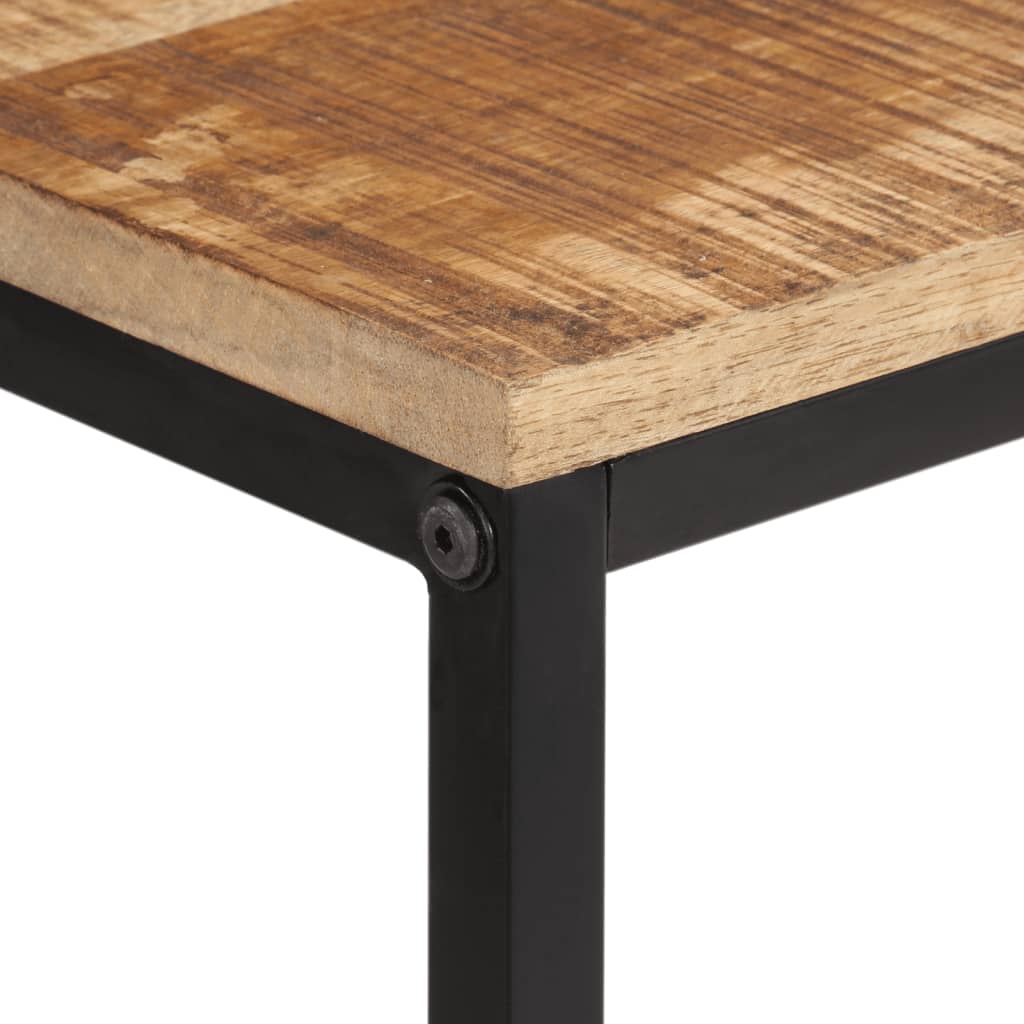 Mesa Consola Madera Maciza De Mango Rugosa 100x35x70 Cm_2