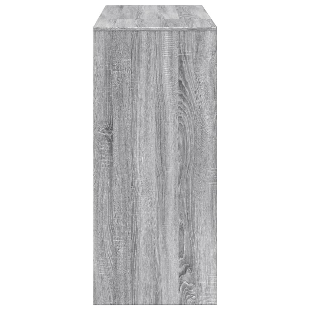 Mesa Alta Con Estante Gris Sonoma 124x46x103,5 Cm_3