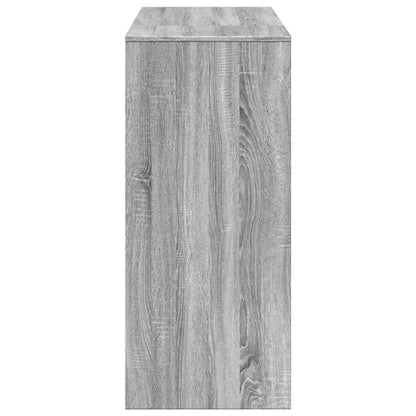 Mesa Alta Con Estante Gris Sonoma 124x46x103,5 Cm_3