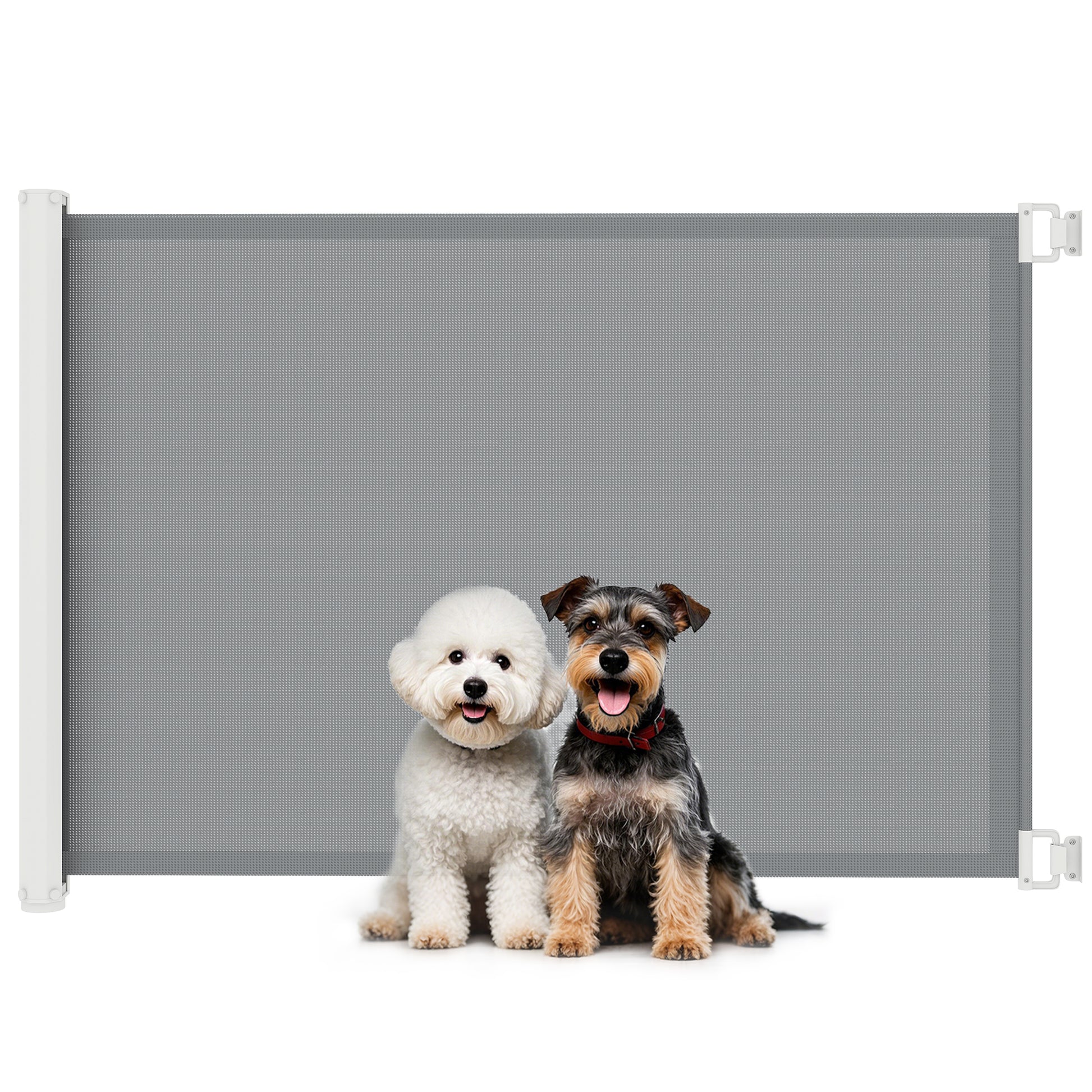 Pawhut Barrera Seguridad Para Perros Para Escaleras Y Puertas 5,5-115x5,5x82,5cm_0