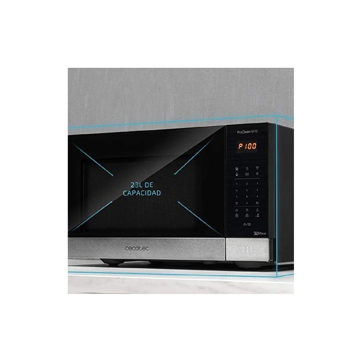 Microondas Proclean 6110. 800 W Y Grill 1000 W, Capacidad 23l, Revestimiento Ready2clean Para Una Mejor Limpieza, Tecnología 3dwave, Diseño Con Acab_1