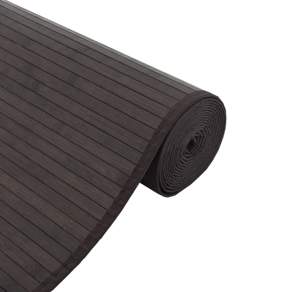 Vidaxl Alfombra Rectangular Bambú Marrón Oscuro 60x300 Cm_3