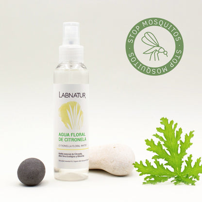 Agua Floral de Citronela Labnatur 125 ml | Repelente Natural de Mosquitos | Aloe Vera y Aroma Cítrico | Vegano_1