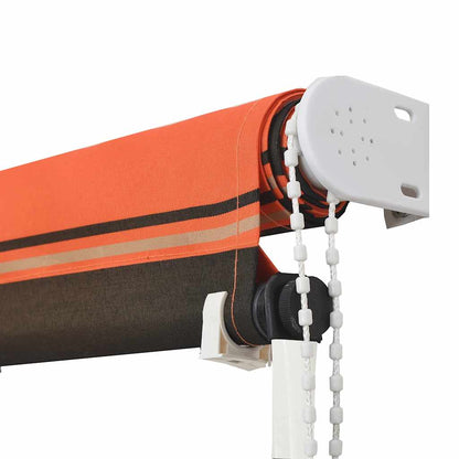 Toldo Retráctil Naranja Y Marrón 400x150 Cm_4