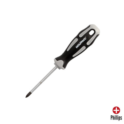 Destornillador Phillips Acero S2 Mango Tpr Bimaterial. Medida Ph 1 X Ø 5,0 X 75 Mm.  Din5262._0