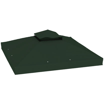 Outsunny Techo De Repuesto Para Cenador 3x3 M Con Techo Doble Protección Uv 30+_0