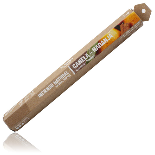 Incienso Natural Canela-Naranja SYS Aromas | 20 Sticks | Aroma Cítrico y Especiado | Carbón Vegetal, Resinas y Bambú_0