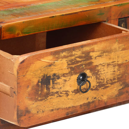 Mesa De Centro De Madera Maciza Reciclada 90x60x29 Cm_3