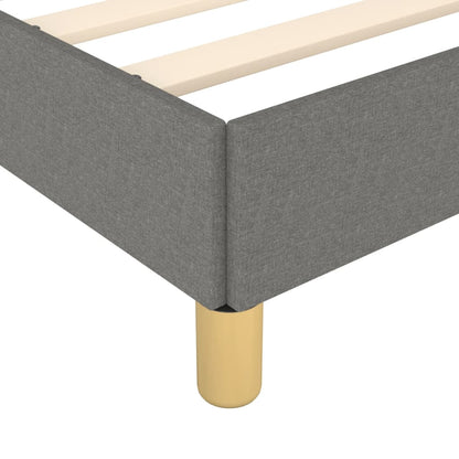 Estructura De Cama Con Cabecero De Tela Gris Oscuro 90x190 Cm / Vetonek_0